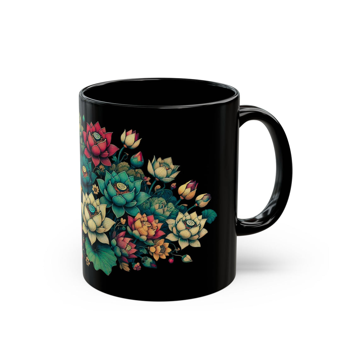 Buddhist Path Mug with Buddha-inspired design, perfect for encouraging peace and reflection during coffee or tea.