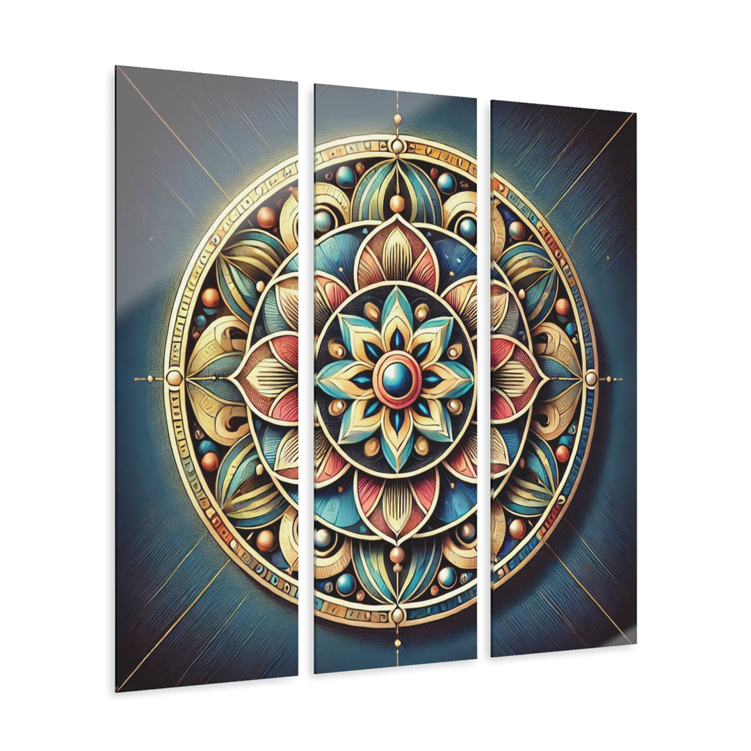 Mindful Journey Triptych Wall Art Acrylic Print featuring three panels, perfect for adding artistic beauty and elegance to your home.