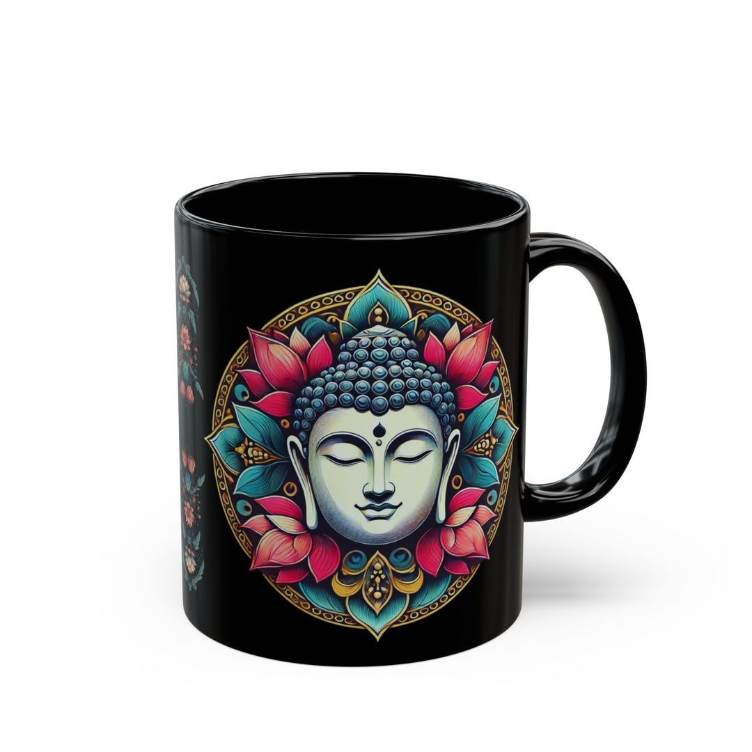 Peaceful Spirit Mug with calming artwork and peaceful energy, perfect for enhancing relaxation during coffee or tea.