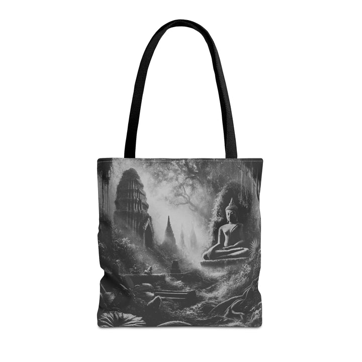 Peaceful Spirit Tote Bag, a serene and stylish option for adding peace and sophistication to your everyday wardrobe.