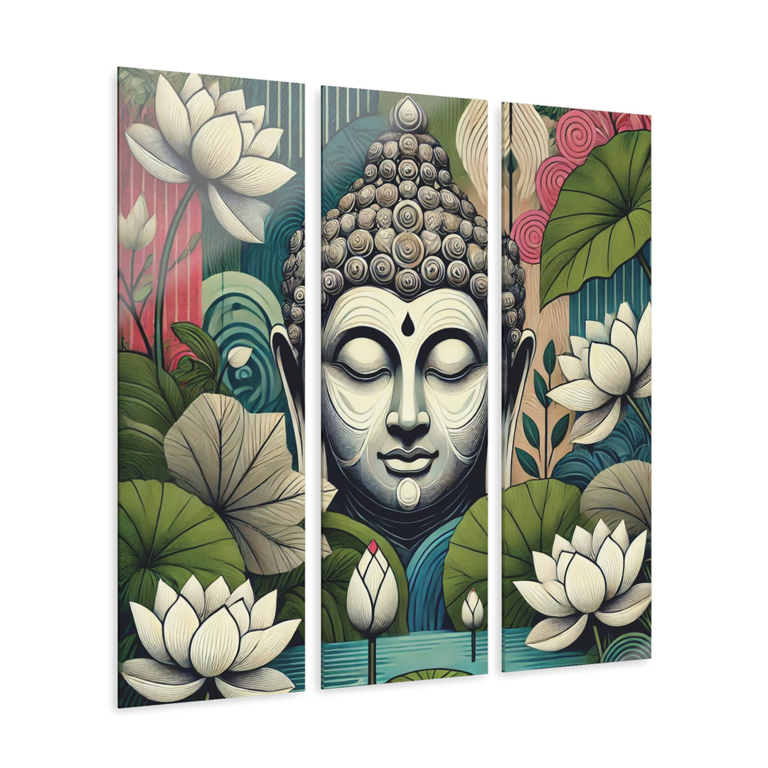 Peaceful Spirit Triptych Wall Art Acrylic Print featuring three panels, designed to add serenity and elegance to your home.