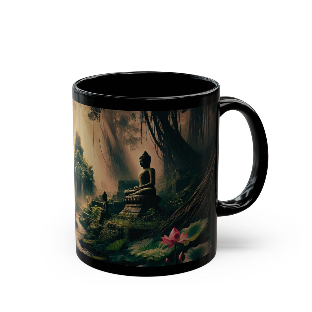 Sacred Path Mug with intricate design, inspired by spiritual journeys, perfect for mindful moments with coffee or tea.