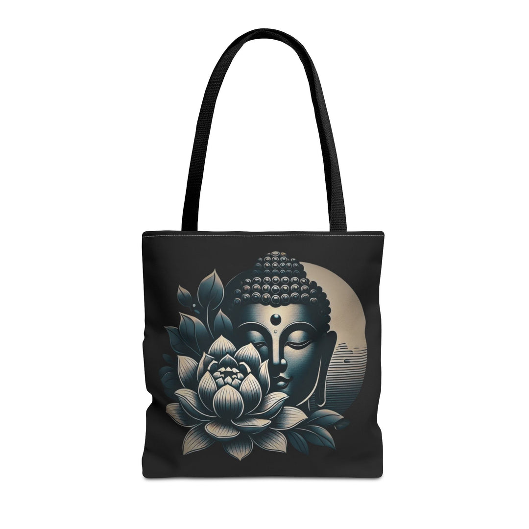 Sacred Tranquility Tote Bag designed for spiritual calm, ideal for adding serenity and style to your daily wardrobe.