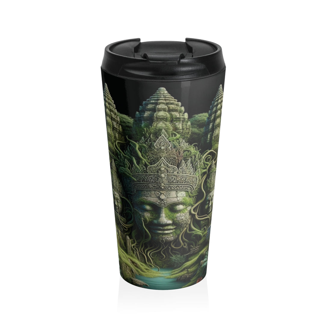 Serenity Stainless Steel Travel Mug 15oz, perfect for keeping drinks at the right temperature while promoting calm and balance.