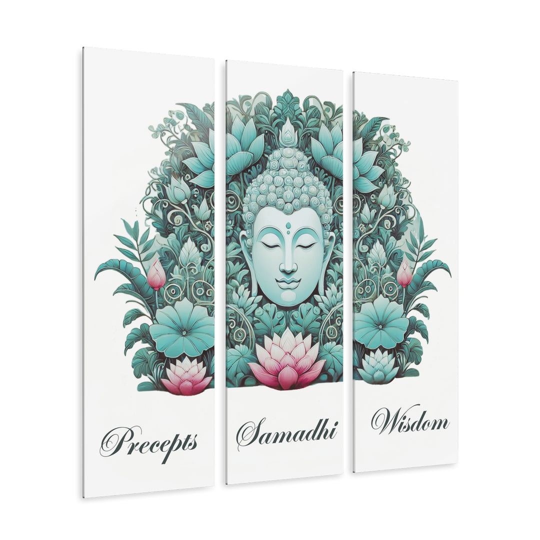 Serenity Triptych Wall Art Acrylic Print offering three panels, perfect for adding modern elegance and calm to your living space.