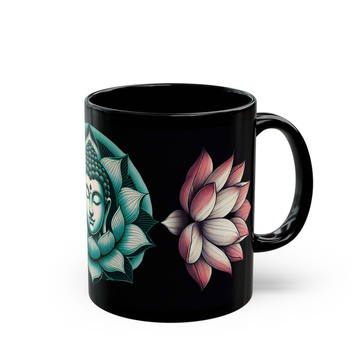 Zen Meditation Mug featuring calming zen-inspired artwork, perfect for mindfulness moments and quiet reflection.